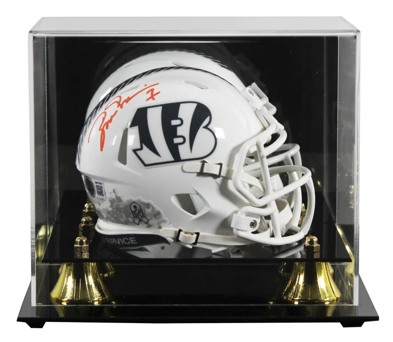 Bengals Boomer Esiason Signed STS III Speed Mini Helmet W/ Case BAS Witnessed