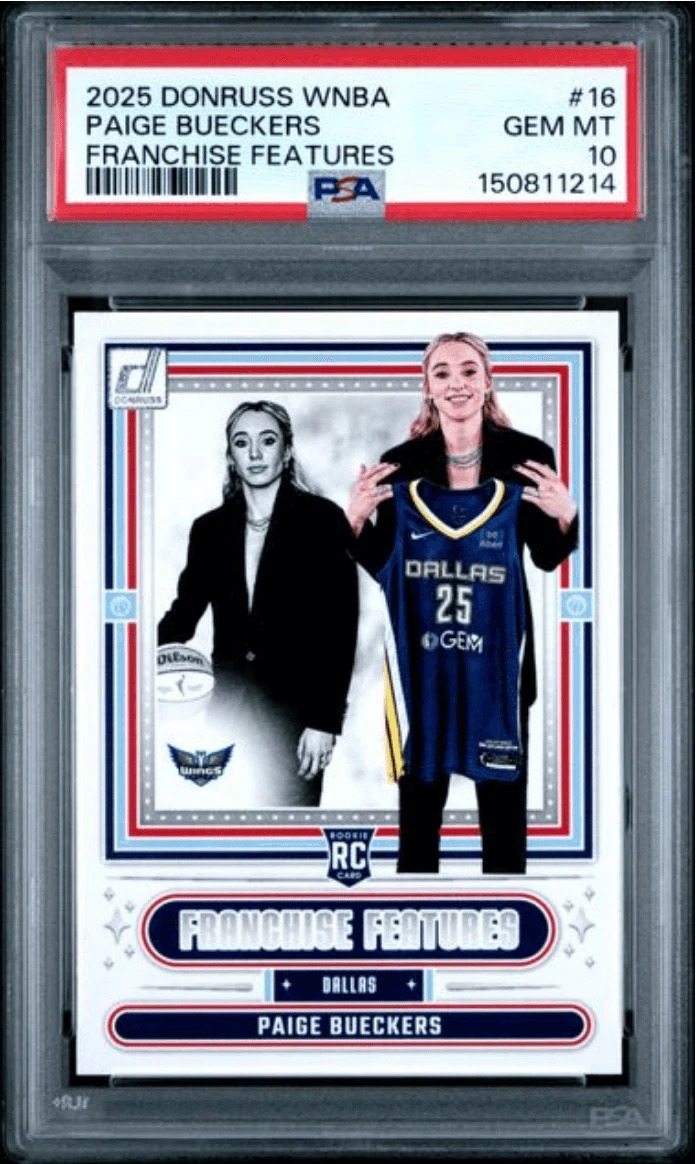 Graded 2025 Donruss Paige Bueckers #16 Franchise Features Basketball Card PSA 10
