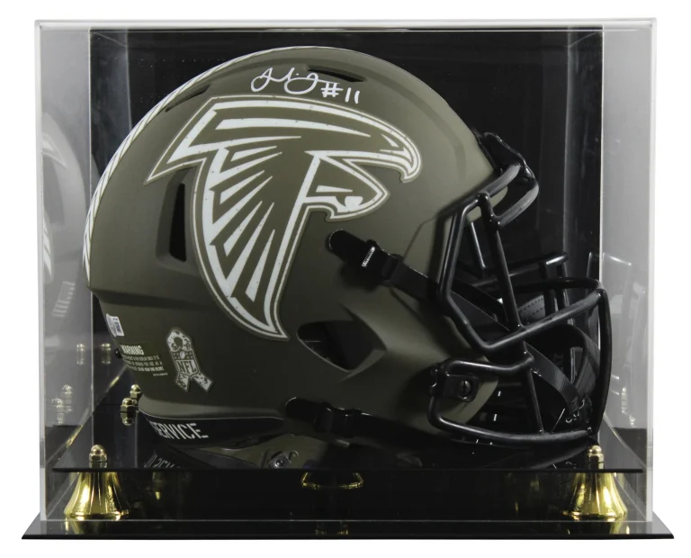 Falcons Julio Jones Signed STS Full Size Speed Rep Helmet W/ Case BAS Witnessed