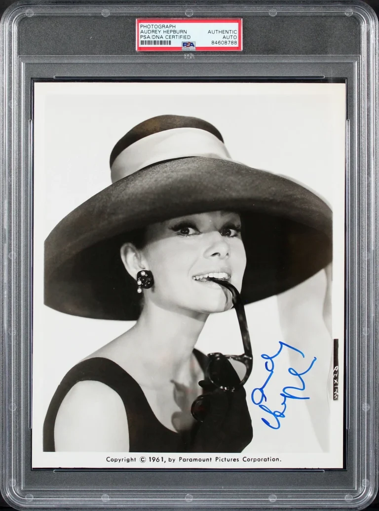 Audrey Hepburn Breakfast At Tiffany's Authentic Signed 8x10 Photo PSA Slabbed