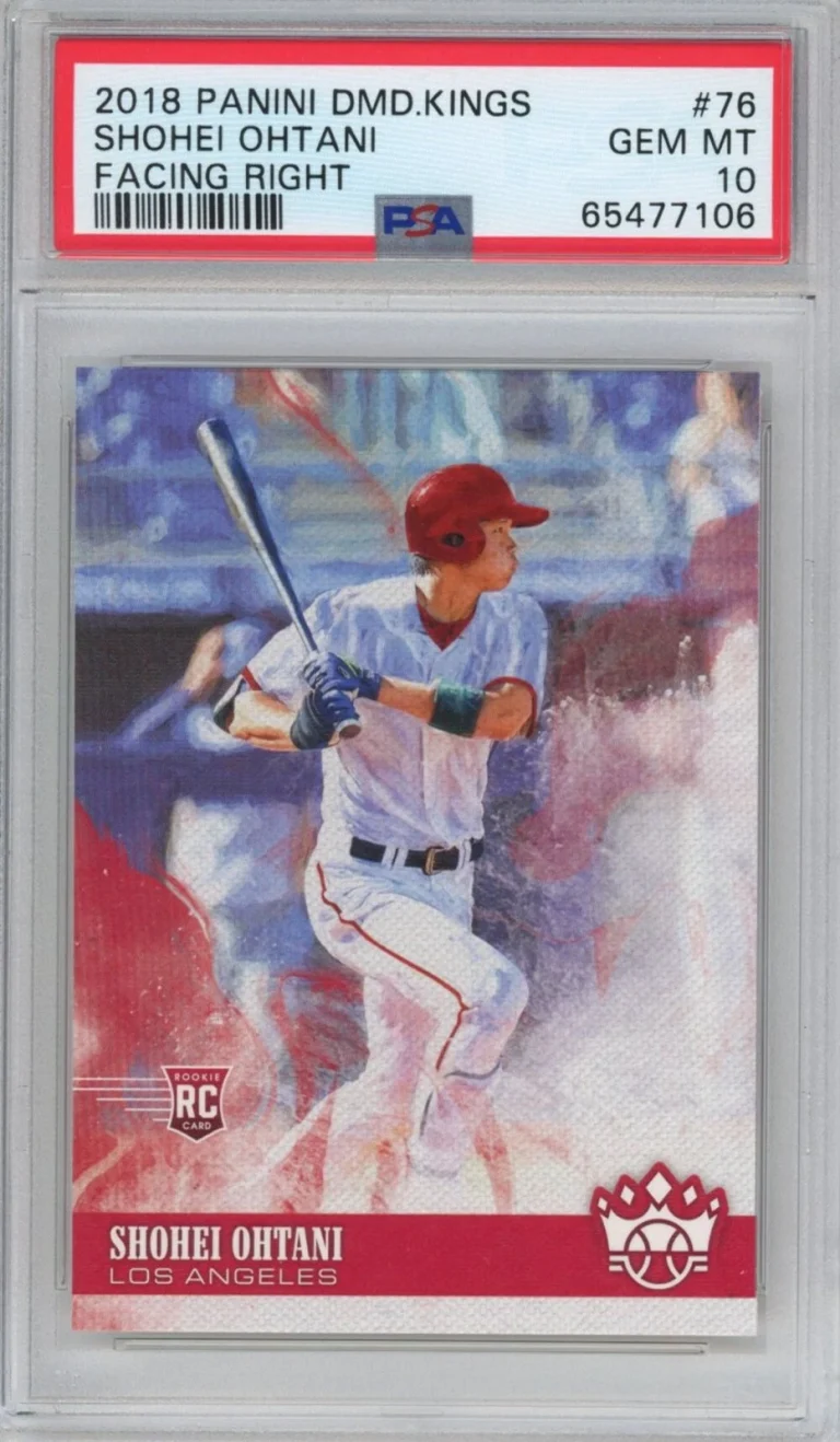 Graded 2018 Panini Diamond Kings Shohei Ohtani #76 Facing Right Rookie RC Baseba