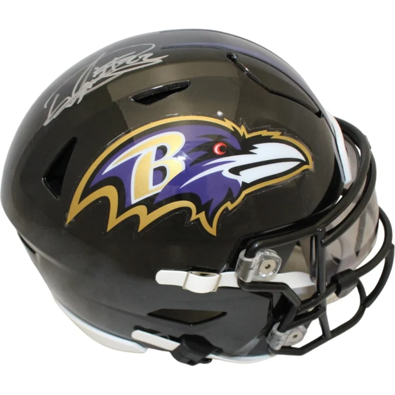 Derrick Henry Autographed Baltimore Ravens Mid-Size Midi Helmet Beckett W 57936