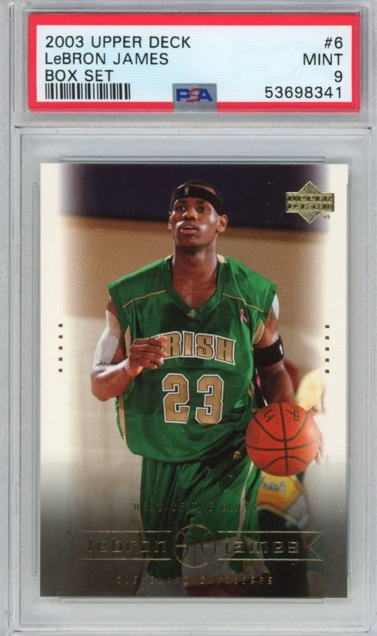 Graded 2003-04 Upper Deck LeBron James #6 Box Set Rookie Card PSA 9 Mint
