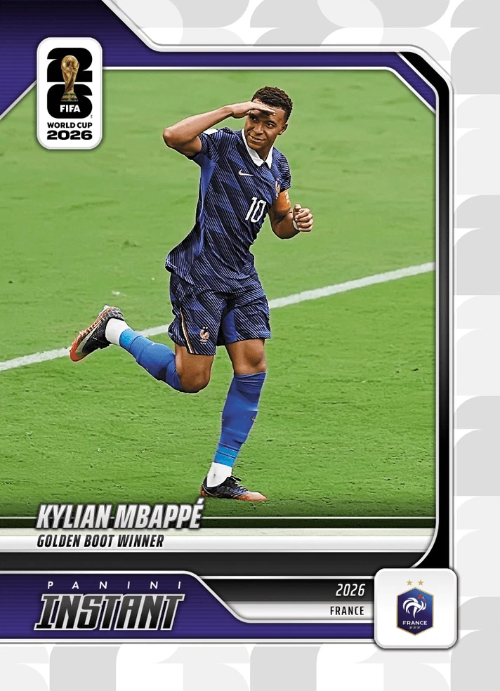 2026 Panini Instant Kylian Mbappe #253 Golden Boot Award France Soccer Card