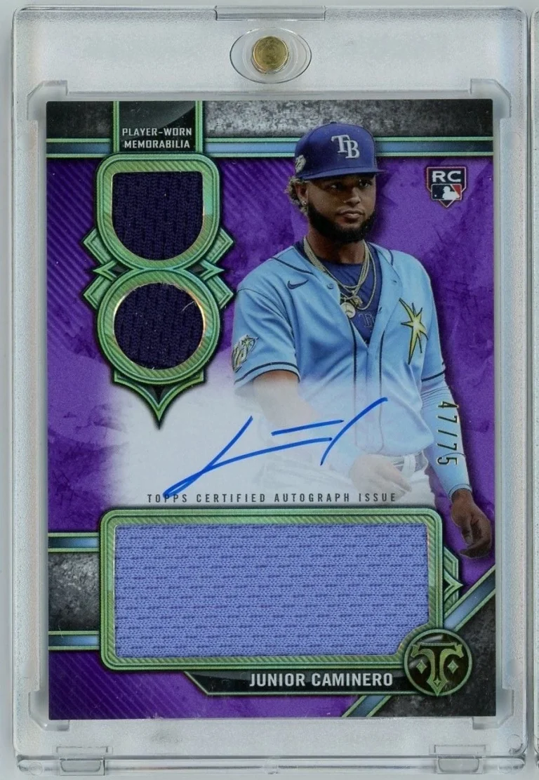 2024 Topps Triple Threads Junior Caminero #RARJC Auto /75 RC Baseball Card