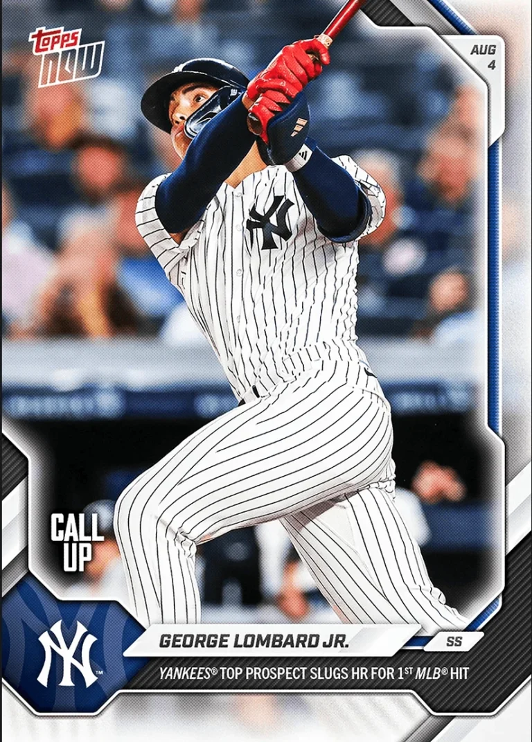 2026 Topps Now George Lombard Jr #521 New York Yankees Rookie Baseball Card