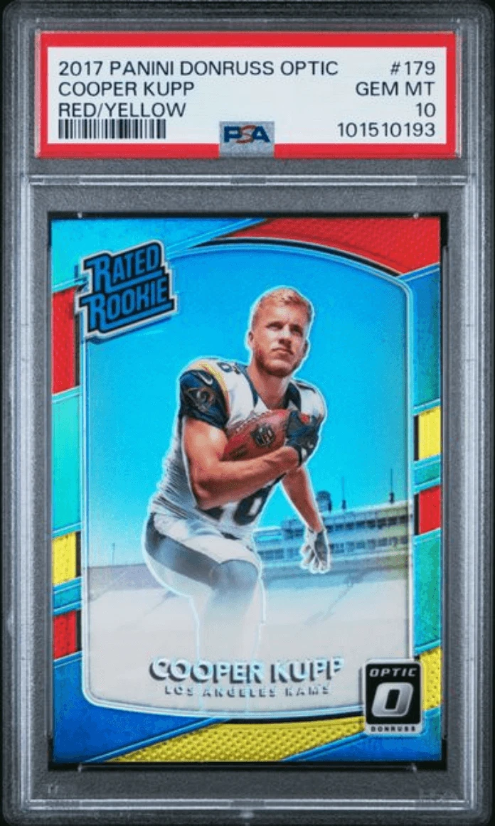 Graded 2017 Donruss Optic Cooper Kupp #179 Red/Yellow Rookie RC Card PSA 10