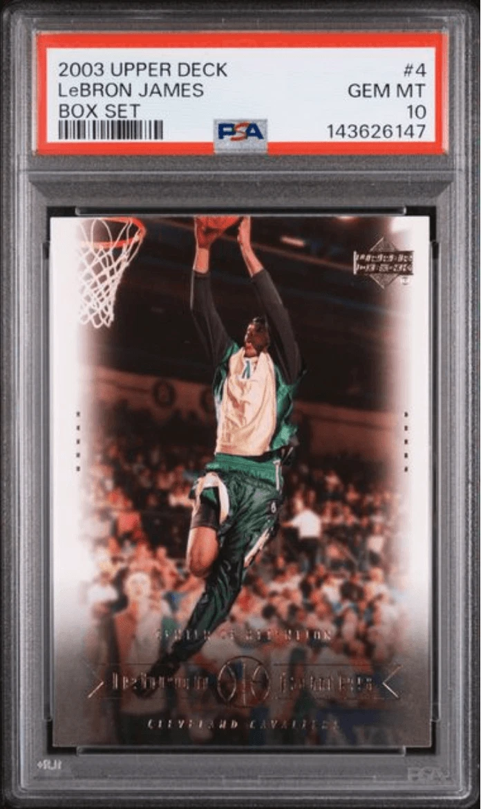 Graded 2003 Upper Deck LeBron James #4 Box Set RC Basketball Card PSA 10
