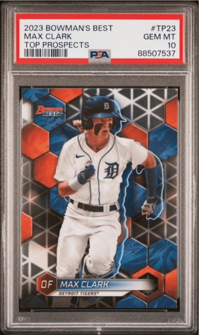 Graded 2023 Bowmans Best Max Clark #TP23 Top Prospects Rookie Card PSA 10