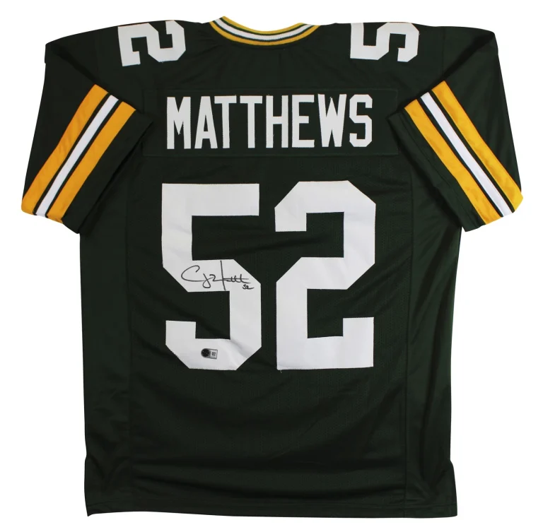 Clay Matthews III Authentic Signed Green Pro Style Jersey BAS Witnessed
