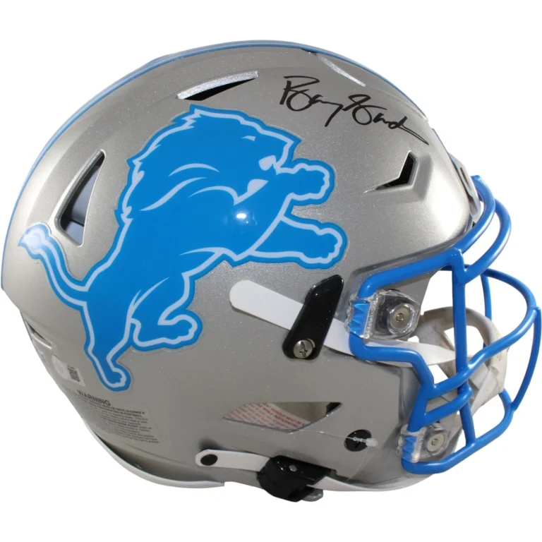 Barry Sanders Autographed Detroit Lions SpeedFlex Helmet Beckett Witness 58195