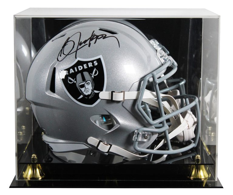 Raiders Bo Jackson Signed Full Size Speed Rep Helmet W/ Case BAS Witnessed