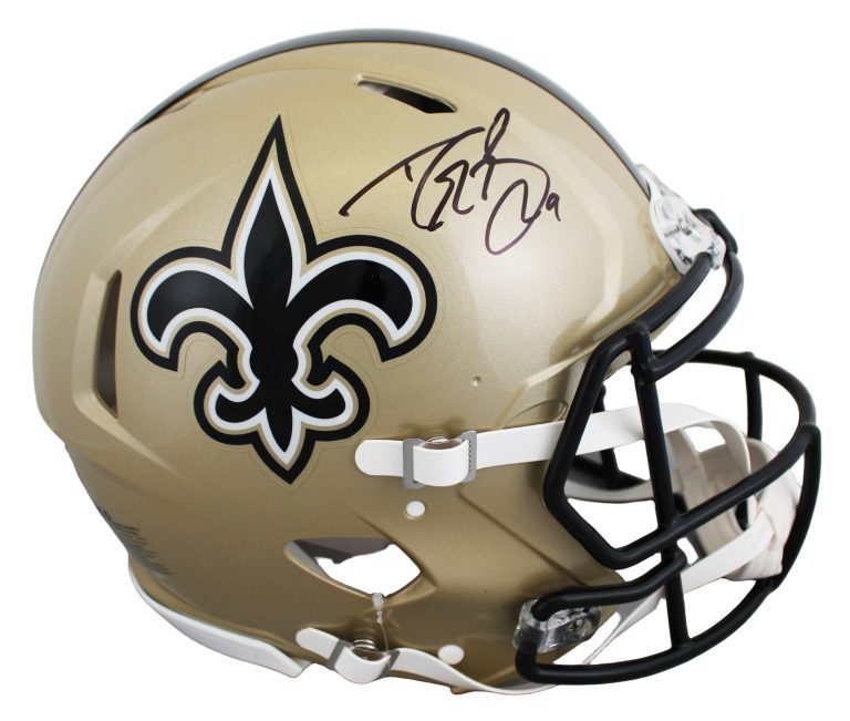 Saints Drew Brees Authentic Signed Full Size Speed Proline Helmet BAS Witnessed