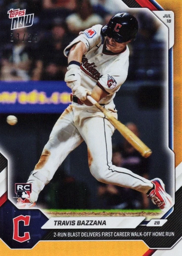 2026 Topps Now Travis Bazzana #462 Orange Foil /25 Rookie Baseball Card