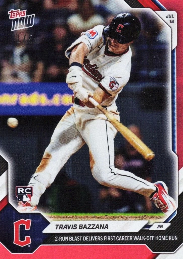 2026 Topps Now Travis Bazzana #462 Red Foil /5 Rookie Baseball Card