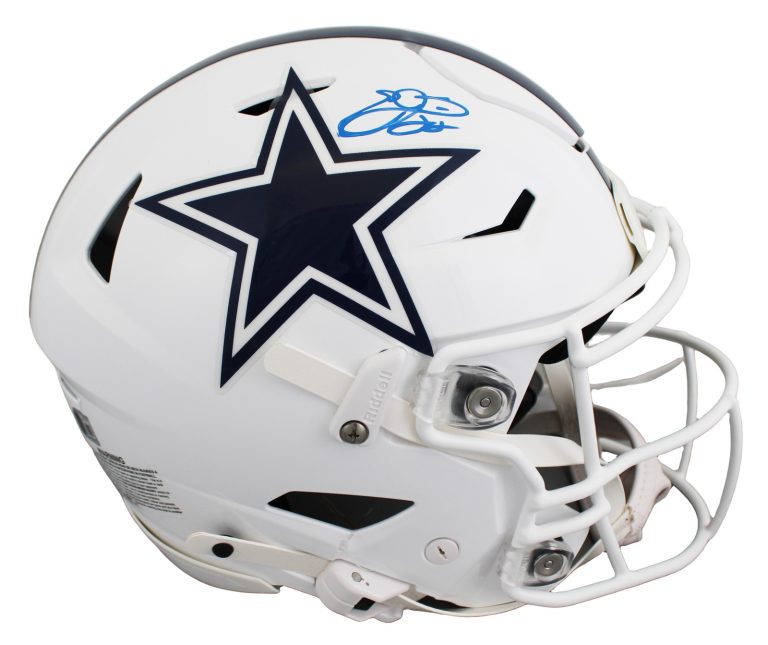 Cowboys Emmitt Smith Signed 2022 On-Field Alt Speed Flex Full Size Helmet BAS W