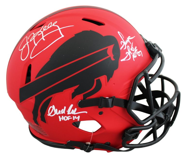 Bills (3) Reed, Kelly & Thomas Signed Rave F/S Speed Proline Helmet BAS Witness