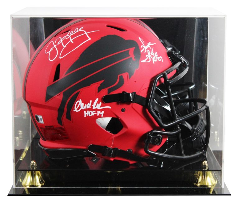 Bills (3) Reed, Kelly & Thomas Signed Rave F/S Speed Proline Helmet W/ Case BAS