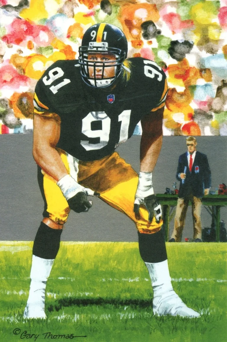 Kevin Greene Pittsburgh Steelers Goal Line Art Card Class of 2016 58077