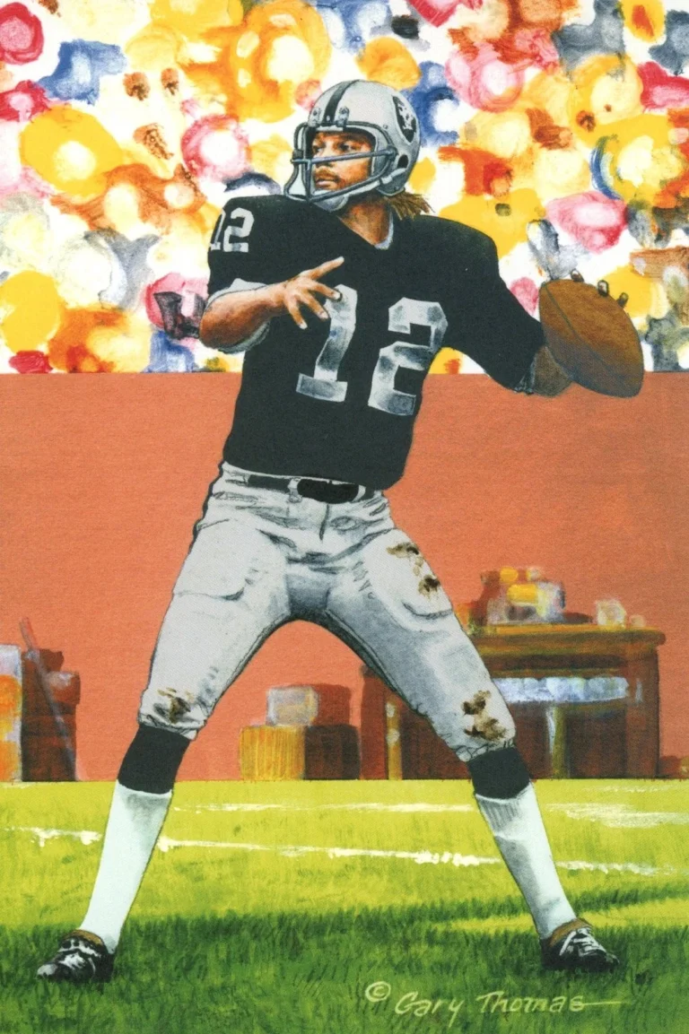 Ken Stabler Oakland Raiders Goal Line Art Card Class of 2016 58156