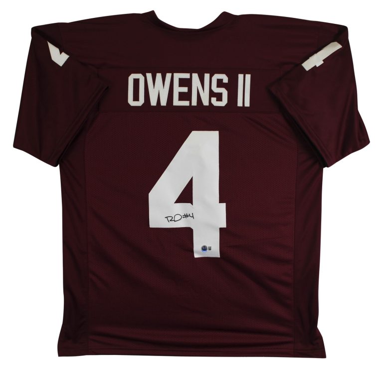 Texas A&M Rueben Owens II Signed Maroon Pro Style Jersey BAS Witnessed #4W040909
