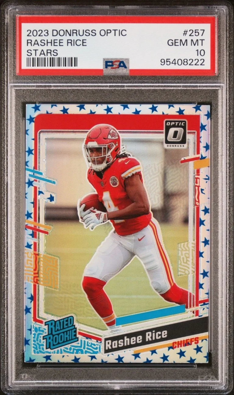 Graded 2023 Panini Donruss Optic Rashee Rice #257 Stars Rookie Card PSA 10