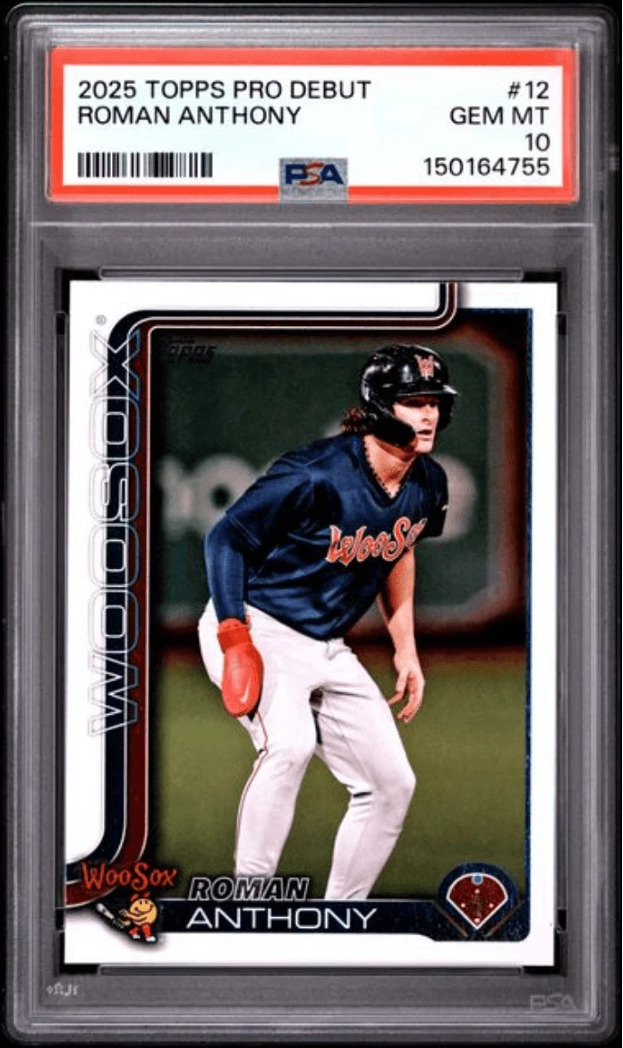 Graded 2025 Topps Pro Debut Roman Anthony #12 Rookie Baseball Card PSA 10