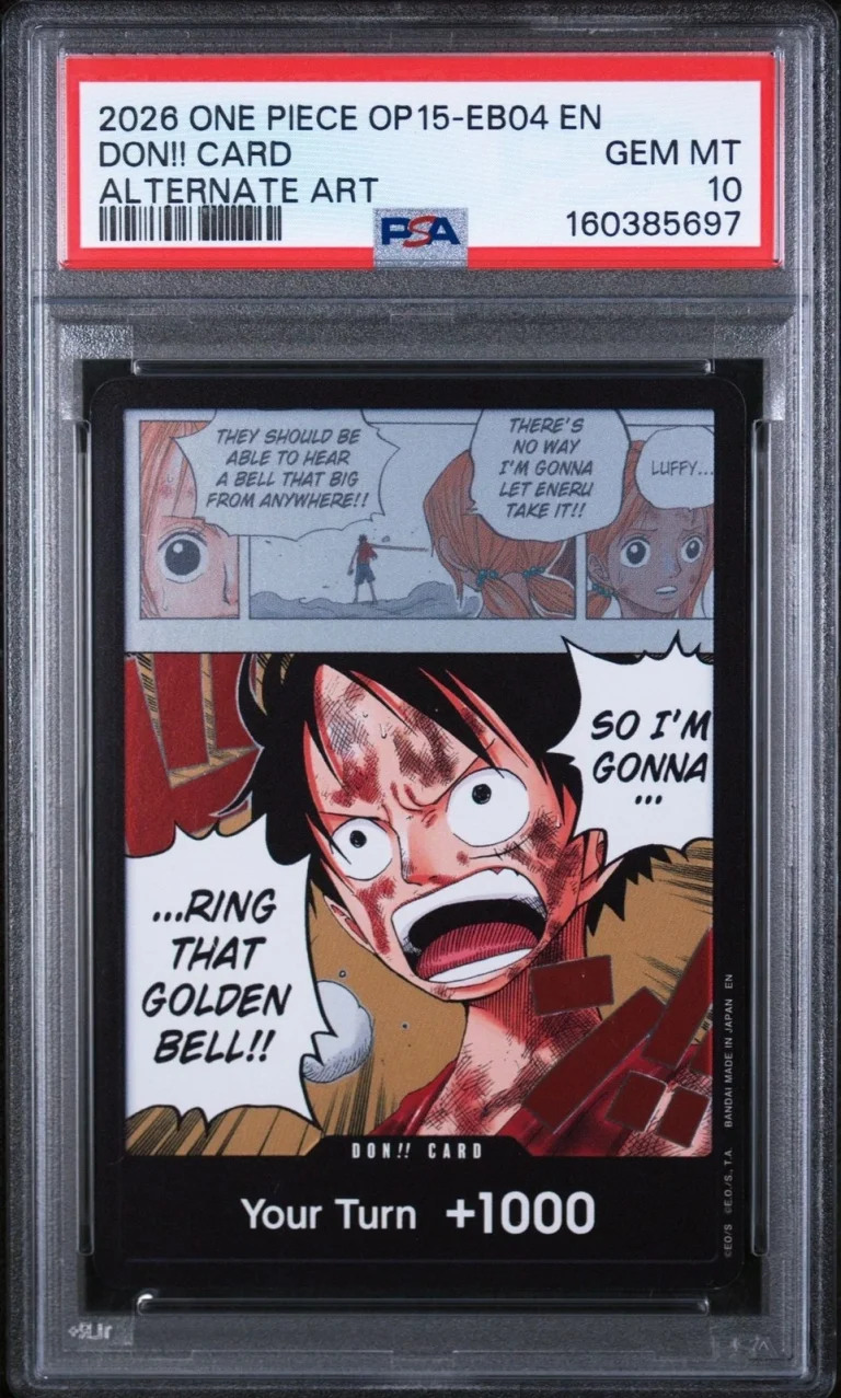 Graded 2026 One Piece Don! OP14 Monkey D Luffy Trading Card PSA 10 Gem Mint