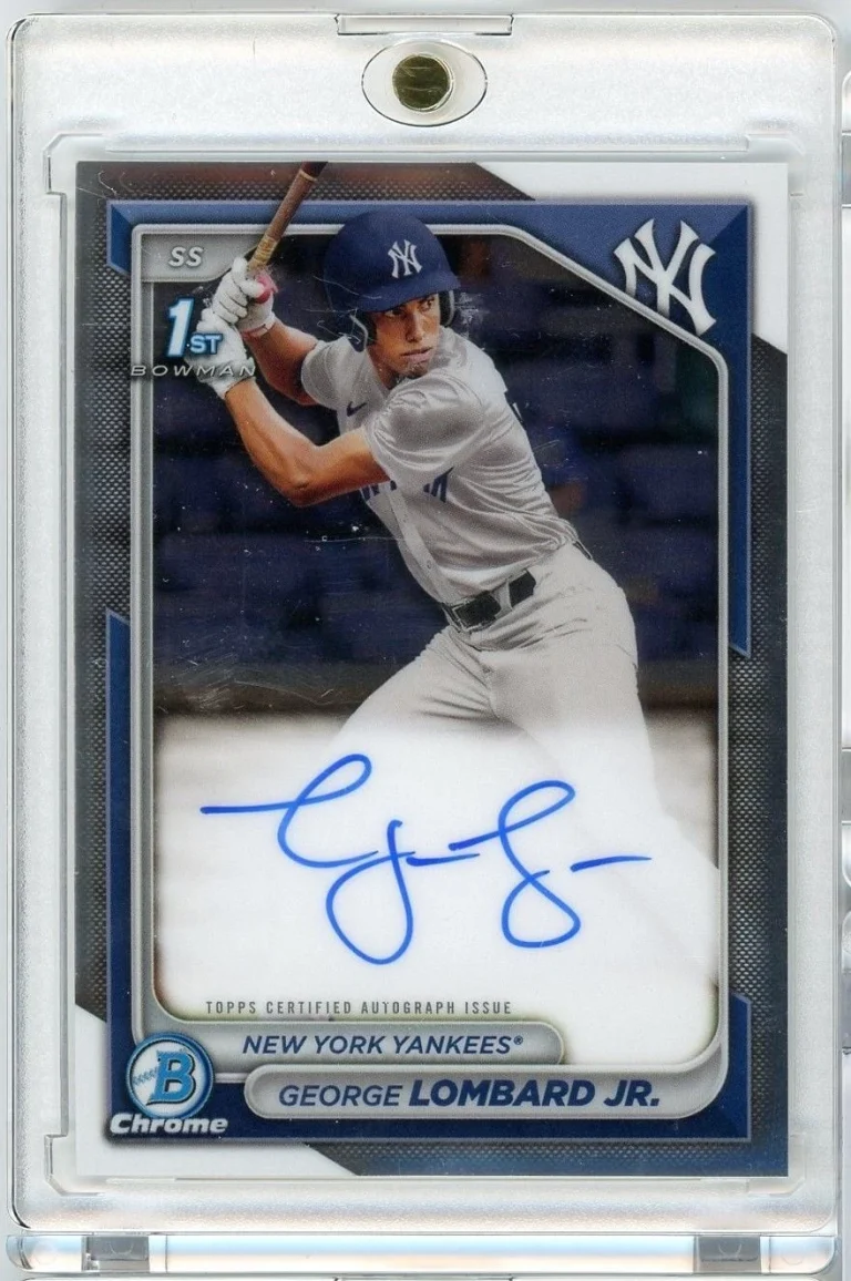 Graded 2024 Topps Bowman George Lombard Jr #CPAGLO Auto 1st Bowman RC