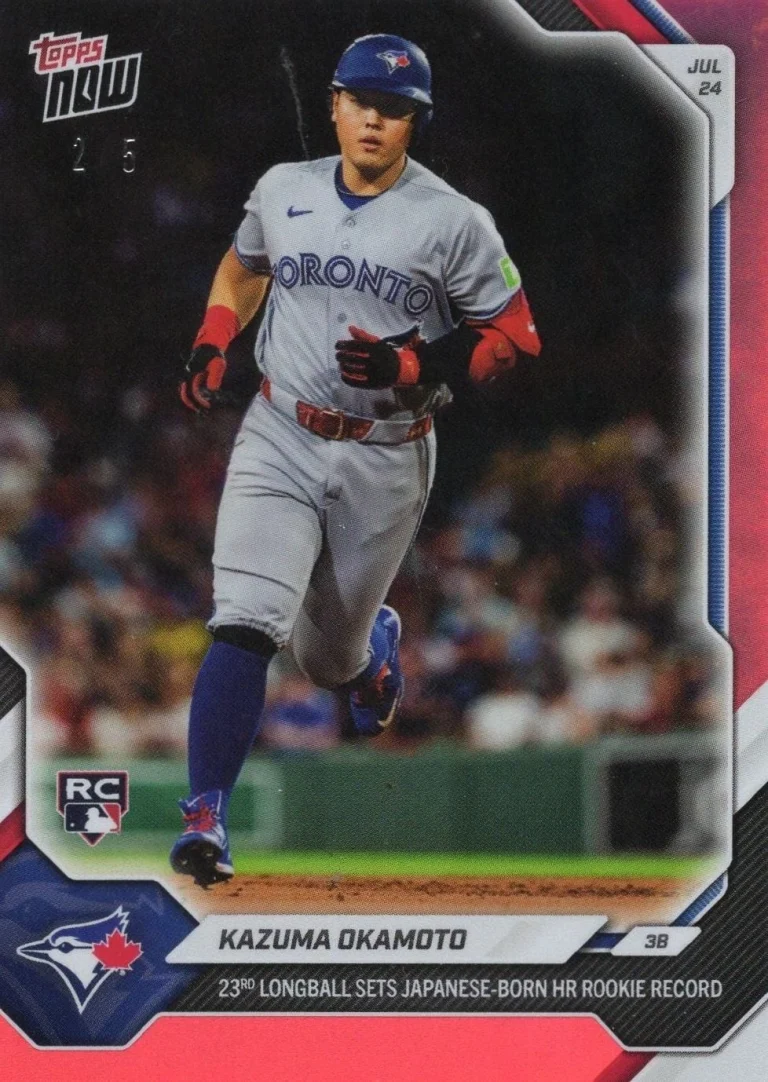 2026 Topps Now Kazuma Okamoto #484 Red Foil /5 Rookie RC Baseball Card