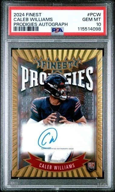 Graded 2024 Topps Finest Caleb Williams #PCW Prodigies Autograph RC PSA 10