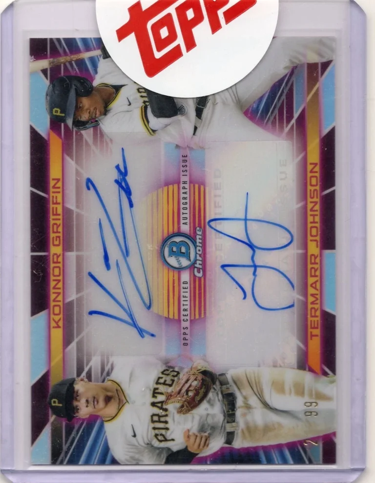 2024 Topps Bowman Draft Griffin/Johnson #PDAGJ Prospect Dual Auto /99 Card