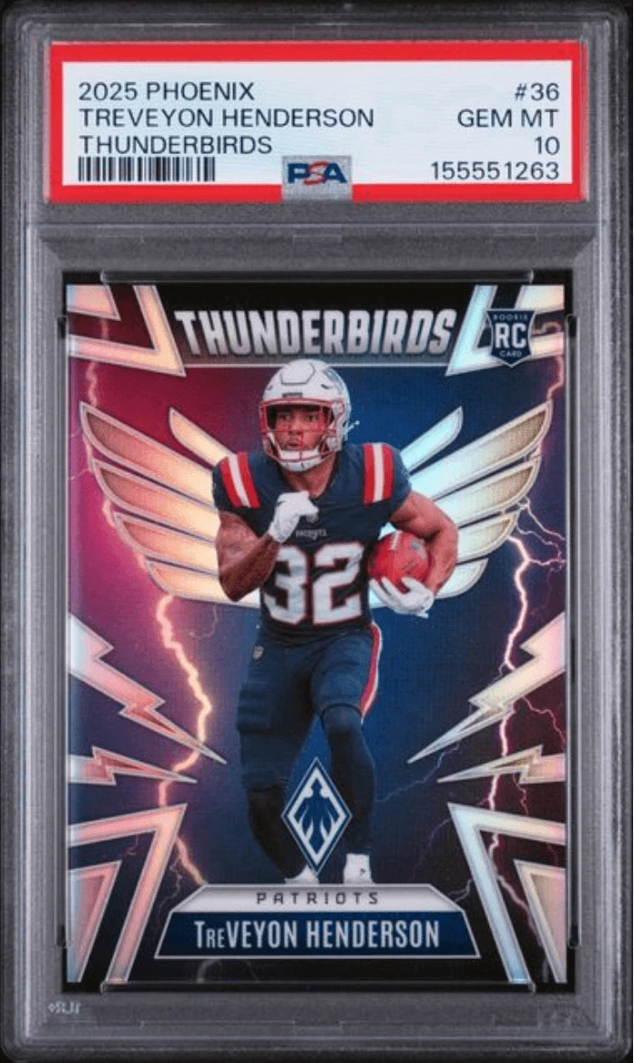 Graded 2025 Phoenix TreVeyon Henderson #36 Thunderbirds Rookie Card PSA 10