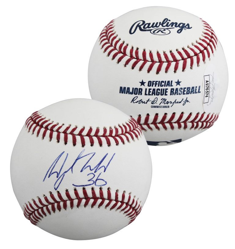 Rangers Wyatt Langford Authentic Signed Robert Manfred OML Baseball JSA #AU76574