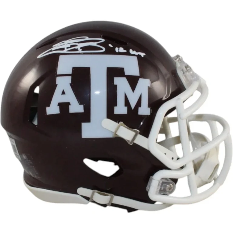 Johnny Manziel Autographed Texas A&M Mini Helmet 12 HT Beckett Witness 58247