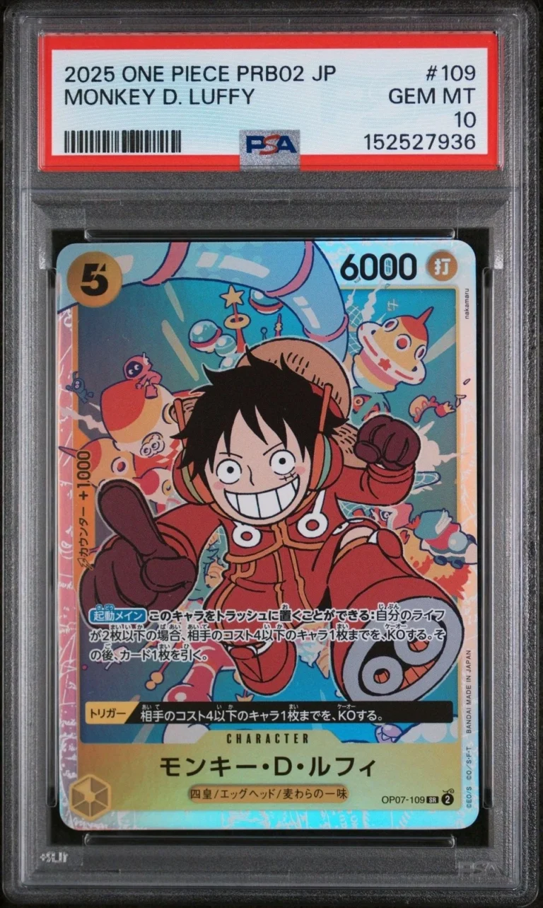 Graded 2025 One Piece JP Monkey D Luffy 109 Trading Card PSA 10 Gem Mint