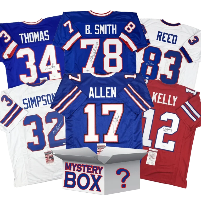 Autographed/Signed Buffalo Jersey Mystery Box PSA JSA or Beckett COA