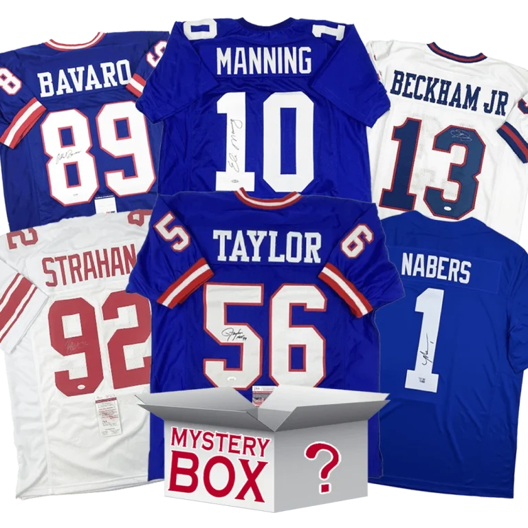 Autographed/Signed New York Jersey Mystery Box PSA JSA or Beckett COA