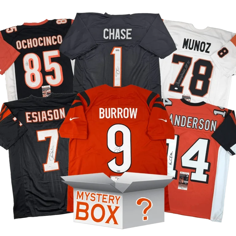 Autographed/Signed Cincinnati Jersey Mystery Box PSA JSA or Beckett COA