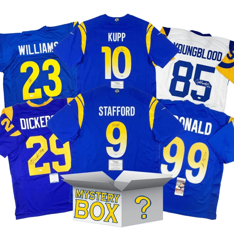 Autographed/Signed Los Angeles Football Jersey Mystery Box PSA JSA BAS COA
