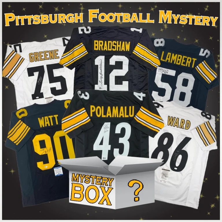 Autographed/Signed Pittsburgh Jersey Mystery Box PSA JSA or Beckett COA