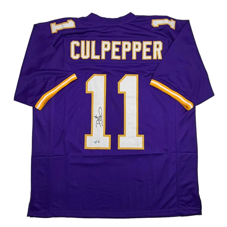 Autographed/Signed DAUNTE CULPEPPER Minnesota Purple Jersey JSA COA