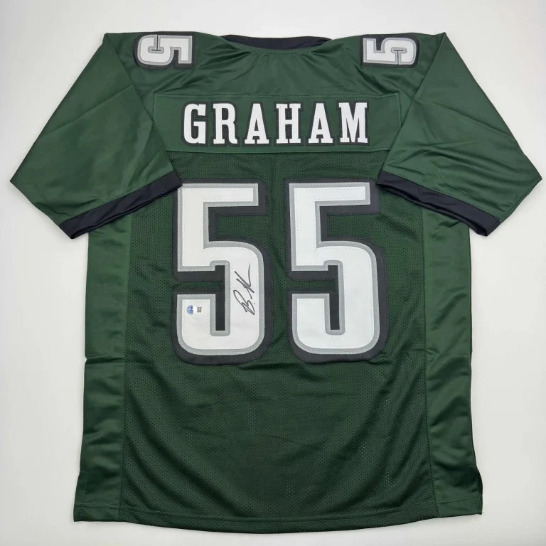 Autographed/Signed Brandon Graham Philadelphia Green Jersey Beckett BAS