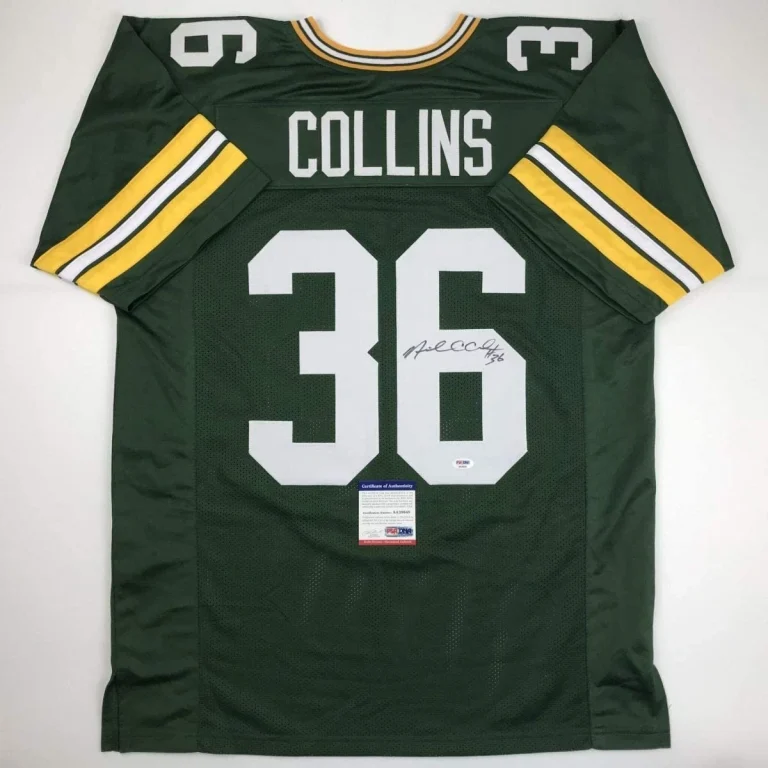Autographed/Signed NICK COLLINS Green Bay Green Jersey PSA/DNA COA Auto
