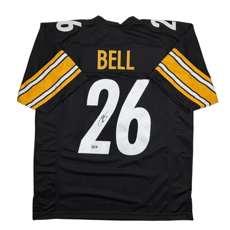Autographed/Signed Le'Veon LeVeon Bell Pittsburgh Black Jersey Beckett