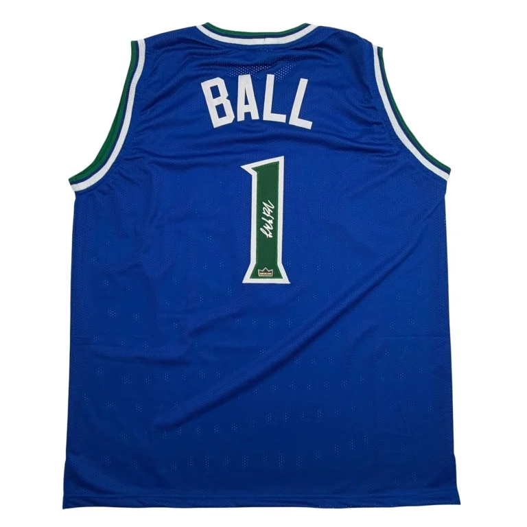 Facsimile Autographed LaMelo Ball Minnesota Blue Reprint Auto Jersey XL