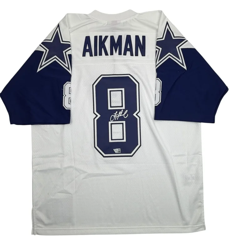 Autographed/Signed Troy Aikman Cowboys Authentic M&N Jersey Fanatics COA