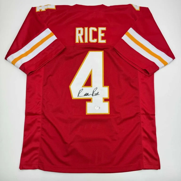 Autographed/Signed Rashee Rice Kansas City Red Jersey Beckett BAS COA
