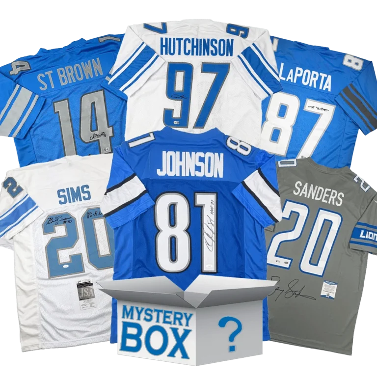 Autographed/Signed Detroit Jersey Mystery Box PSA JSA or Beckett COA