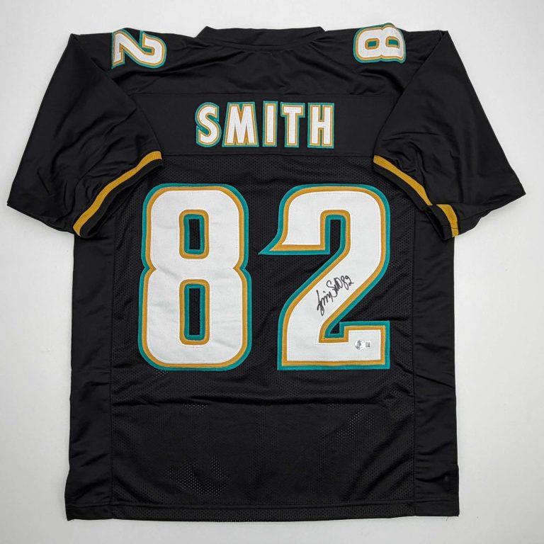 Autographed/Signed Jimmy Smith Jacksonville Black Jersey Beckett COA